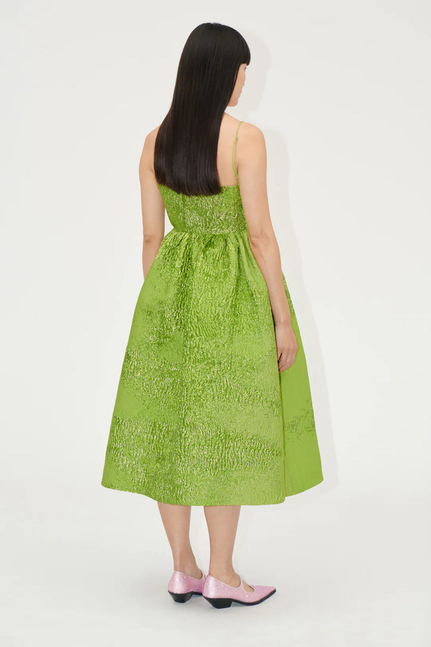 STINE GOYA GREEN MIDI DRESS