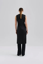 MALINA DRAPED LONG SATIN TOP
