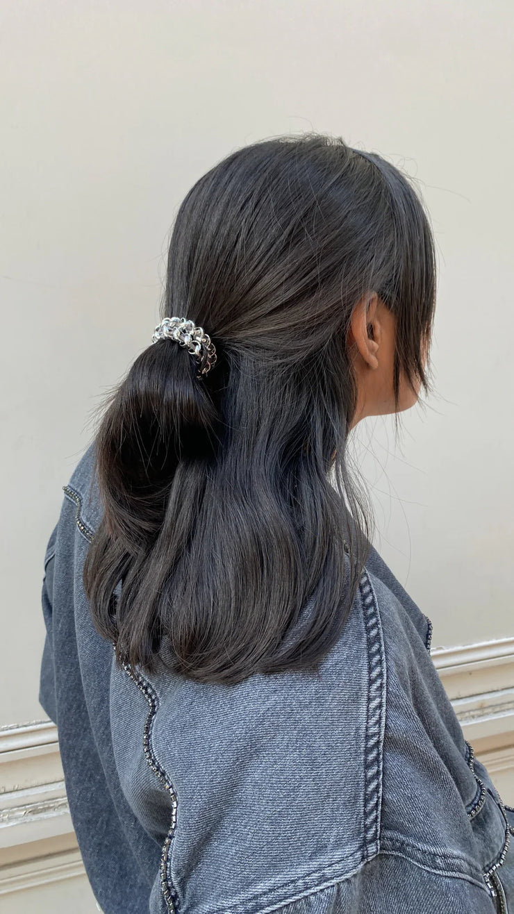 SCRUNCHIE IS BACK - SILVER SCRUNCHIE