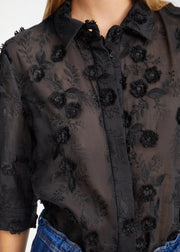 MUNTHE BLACK FLORAL SHIRT