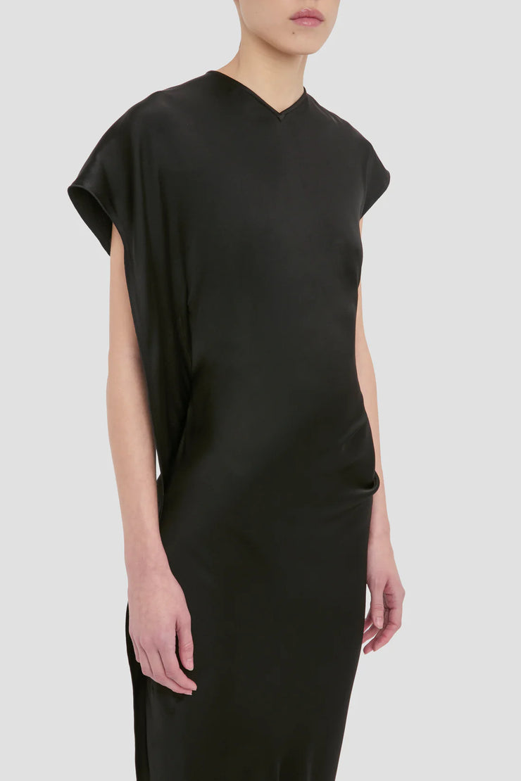 VICTORIA BECKHAM VICTORIA MIDI DRESS IN BLACK – Gallery 9