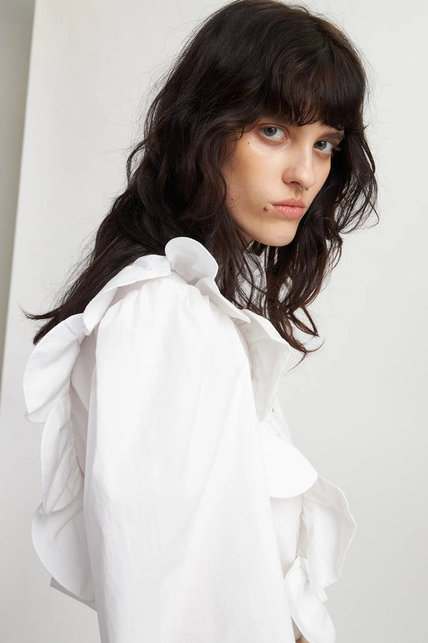 STELLA NOVA WHITE EMBROIDERED BLOUSE