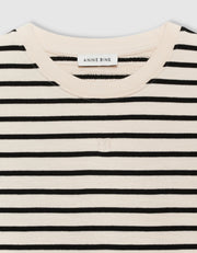 ANINE BING STRIPED CROPPED TEE