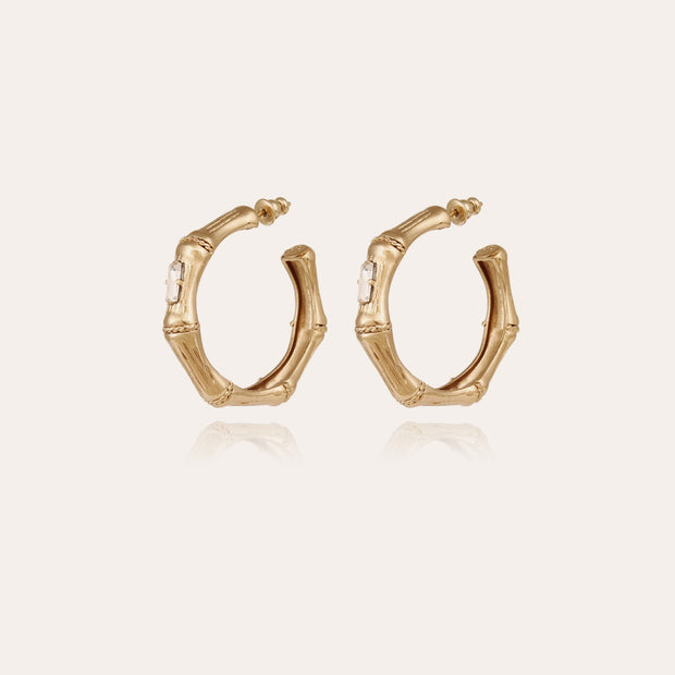 GAS BIJOUX BAMBOU STRASS EARRINGS