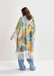 ESSENTIEL ANTWERP MULTICOLOR SILK KIMONO