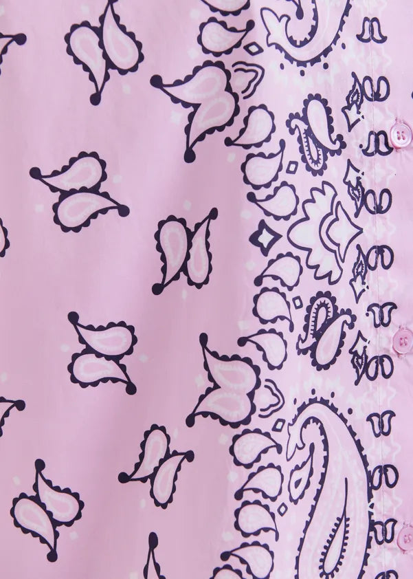 ESSENTIEL ANTWERP BANDANA PRINT OVERSIZED COTTON SHIRT