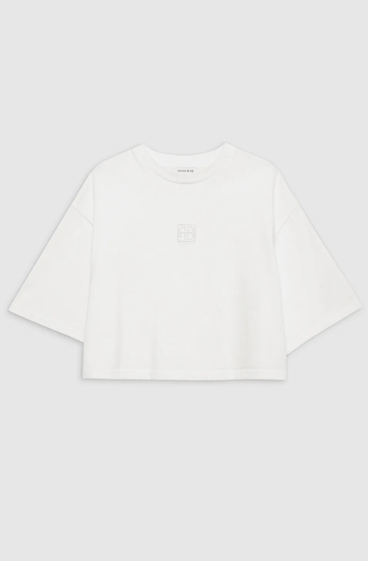 ANINE BING MONOGRAM TEE WHITE