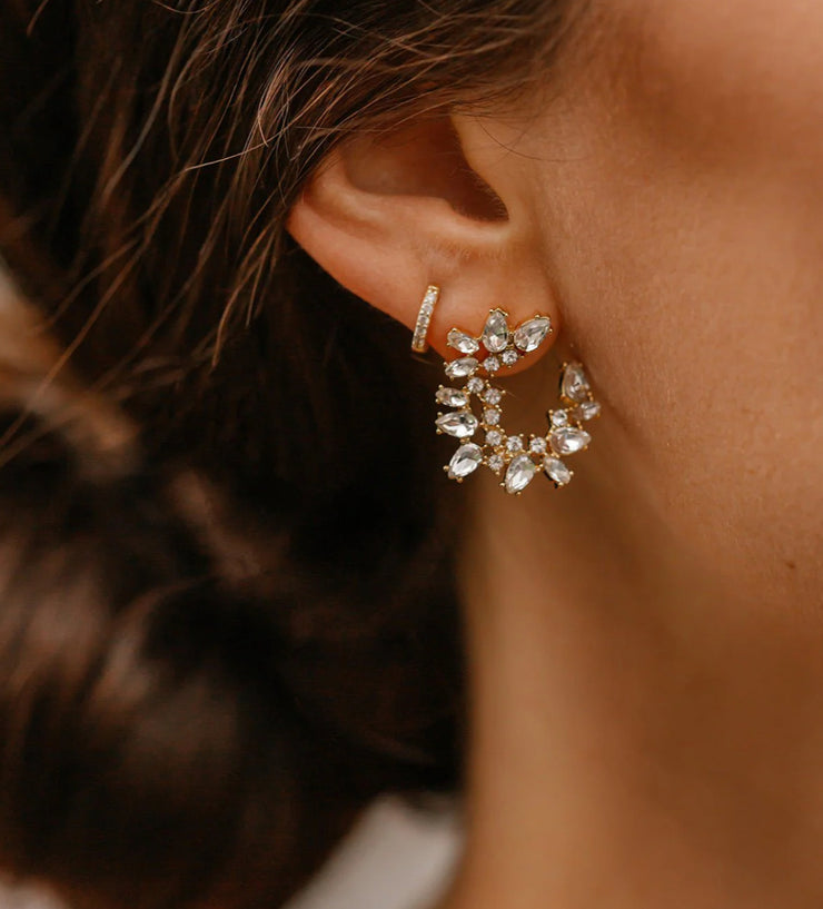 OLIVE & PIPER LUPE CRESCENT STUDS-GOLD