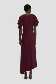VICTORIA BECKHAM ROULEAUX MIDI DRESS
