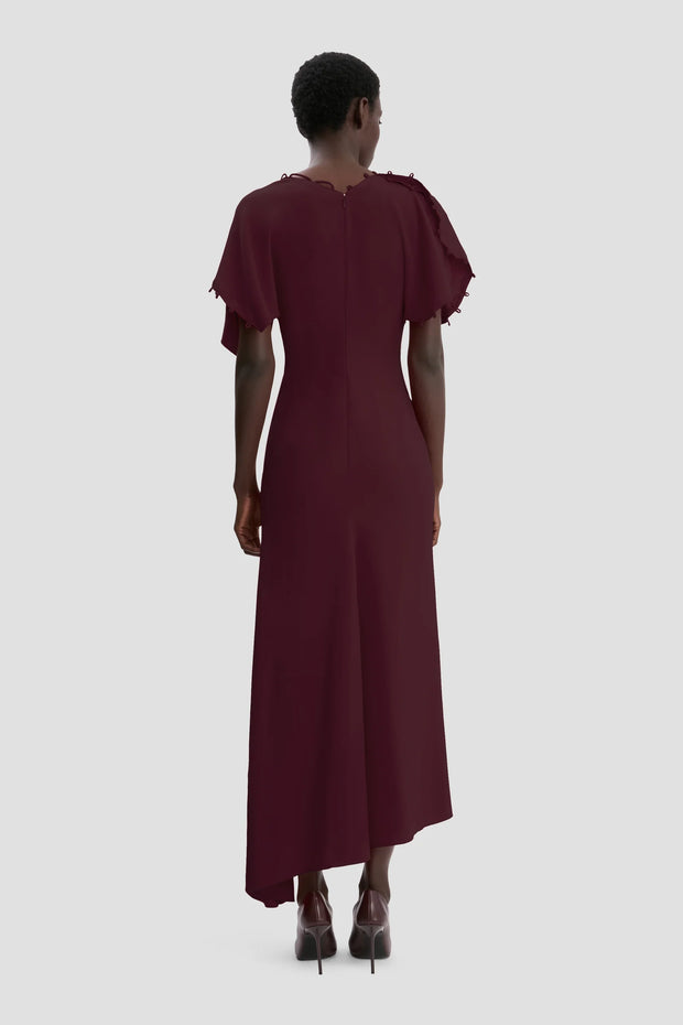 VICTORIA BECKHAM ROULEAUX MIDI DRESS
