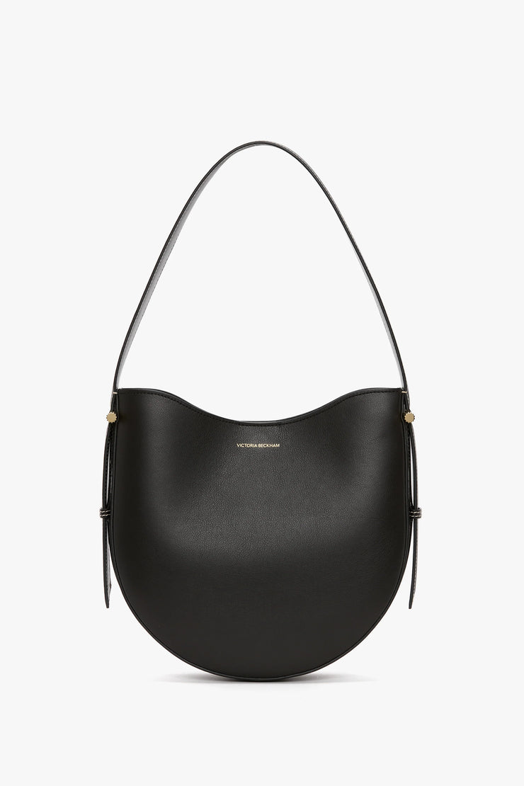 VICTORIA BECKHAM MEDIUM DIA HOBO BAG - SMOOTH BLACK LEATHER