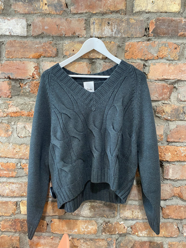 ALLUDE CABLE KNIT