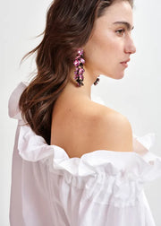 ESSENTIEL ANTWERP COTTON RUFFLE TOP WHITE