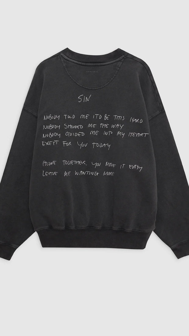 ANINE BING JACI LYRICS SWEATSHIRT