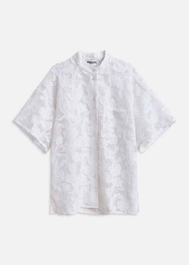 ESSENTIEL ANTWERP WHITE LACE SHIRT