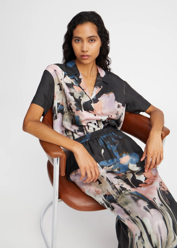 MUNTHE PRINTED SILK SKIRT
