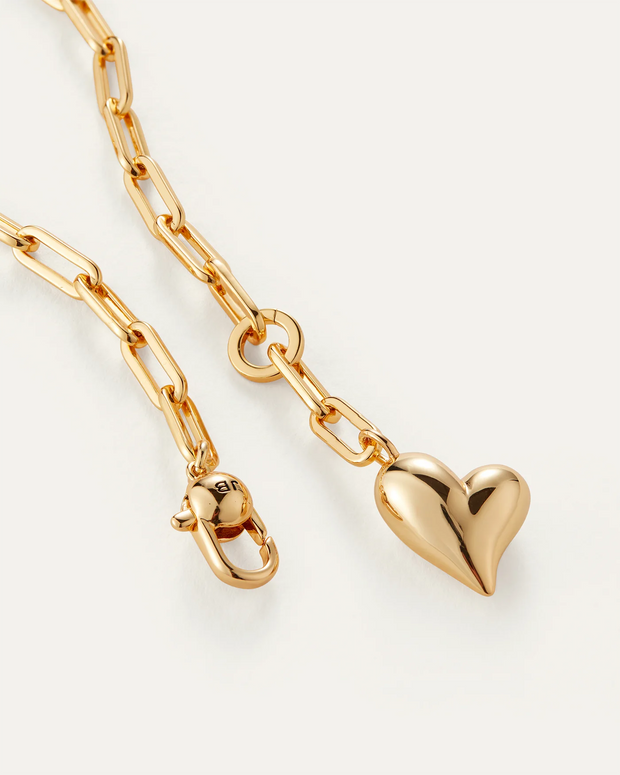 JENNY BIRD PUFFY HEART NECKLACE - GOLD