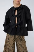 STELLA NOVA CRISPY PEPLUM BOW BLOUSE
