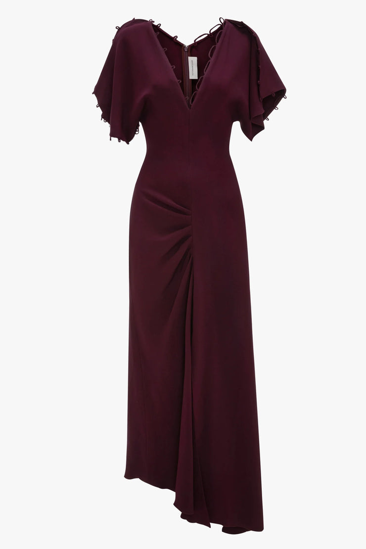 VICTORIA BECKHAM ROULEAUX MIDI DRESS