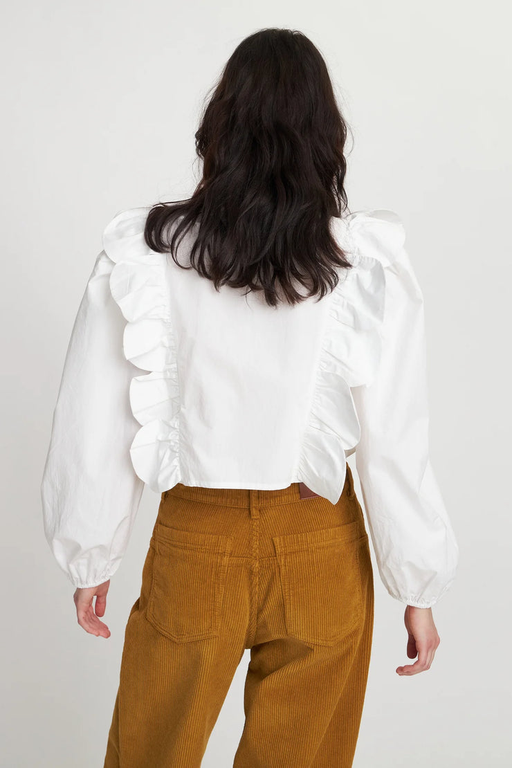 STELLA NOVA WHITE EMBROIDERED BLOUSE