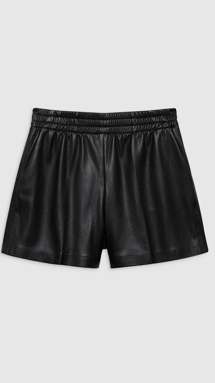 ANINE BING VEGAN LEATHER SHORTS