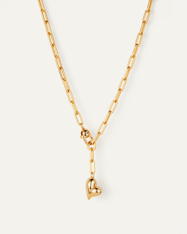 JENNY BIRD PUFFY HEART NECKLACE - GOLD