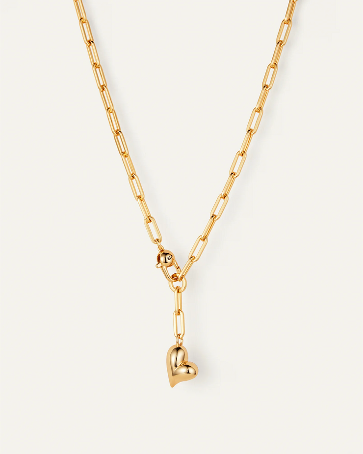 JENNY BIRD PUFFY HEART NECKLACE - GOLD