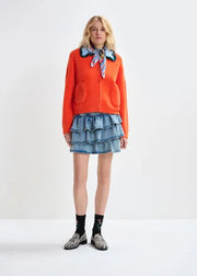 ESSENTIEL ANTWERP JARDENER KNITTED CARDIGAN- NECTARINE