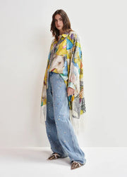 ESSENTIEL ANTWERP MULTICOLOR SILK KIMONO