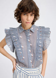 MUNTHE STRIPED BLOUSE