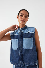 SEVENTY + MOCHI ARI WAISTCOAT - DENIM