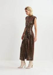 ESSENTIEL ANTWERP GOLD DRESS