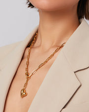 JENNY BIRD PUFFY HEART NECKLACE - GOLD