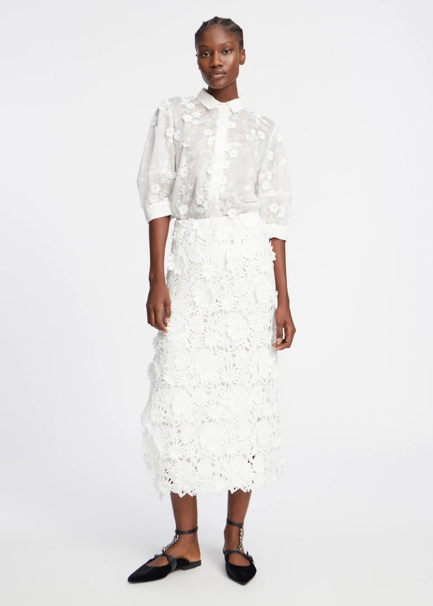 MUNTHE WHITE FLORAL SHIRT