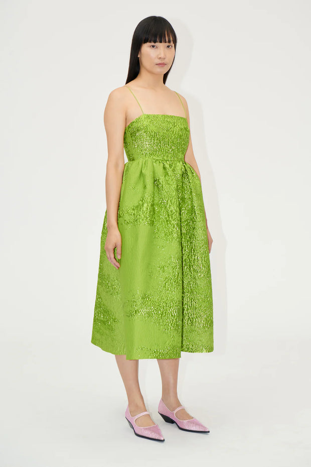 STINE GOYA GREEN MIDI DRESS