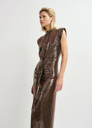 ESSENTIEL ANTWERP GOLD DRESS