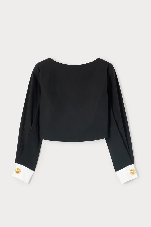 DESTREE BLACK COTTON TOP