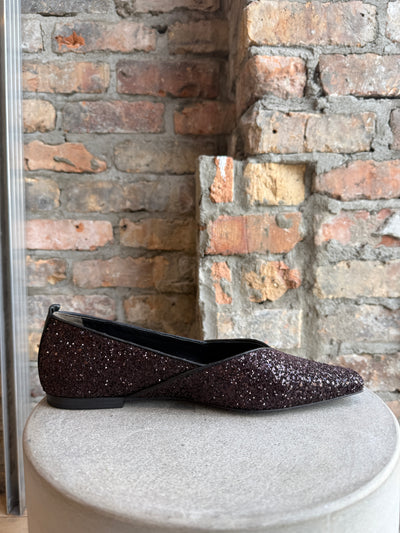 KENNEL & SCHMENGER GLITTER NAPPA FLATS
