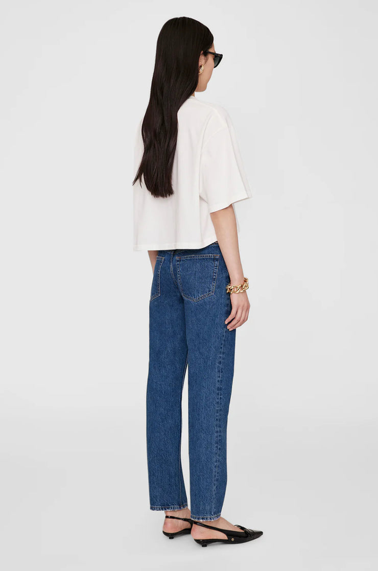 ANINE BING MONOGRAM TEE WHITE