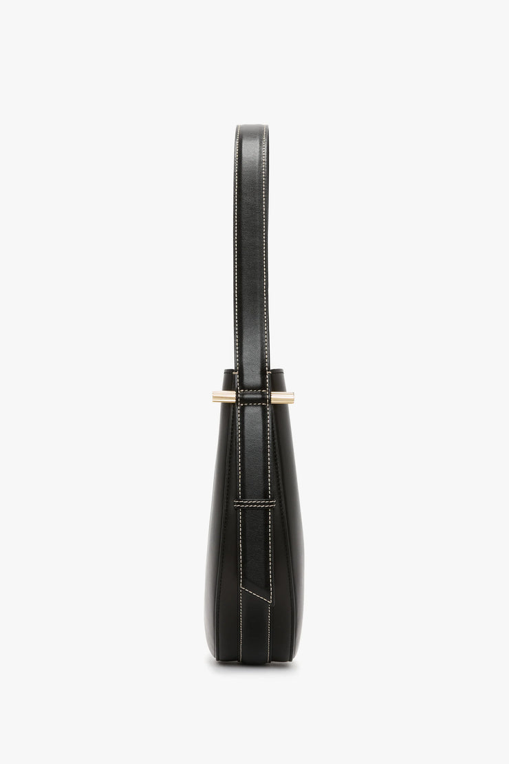 VICTORIA BECKHAM MEDIUM DIA HOBO BAG - SMOOTH BLACK LEATHER