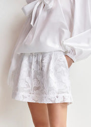 ESSENTIEL ANTWERP WHITE LACE SHORTS