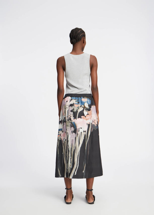 MUNTHE PRINTED SILK SKIRT