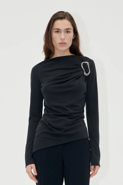 STINE GOYA LONG SLEEVE TOP WITH BUCKLE