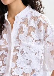 ESSENTIEL ANTWERP WHITE LACE SHIRT