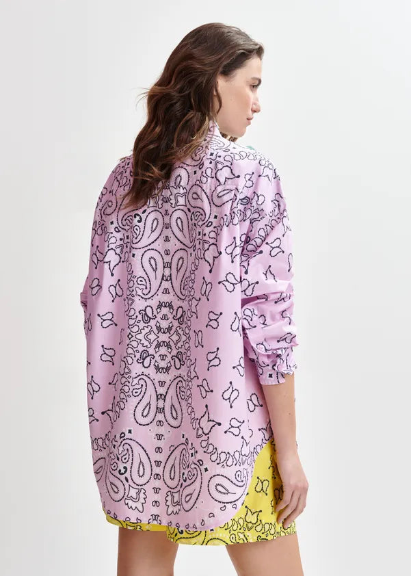 ESSENTIEL ANTWERP BANDANA PRINT OVERSIZED COTTON SHIRT