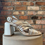 LORENZO MASIERO SILVER SANDALS