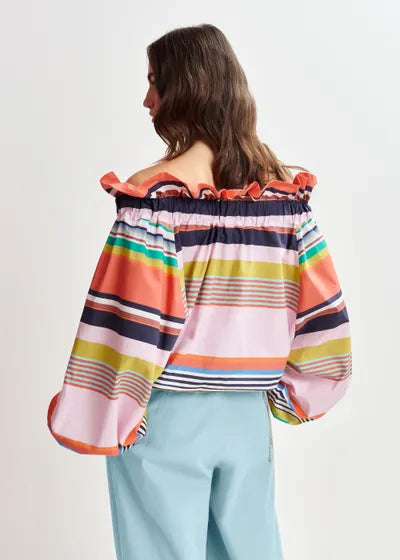 ESSENTIEL ANTWERP COTTON STRIPE TOP