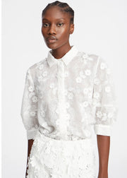 MUNTHE WHITE FLORAL SHIRT