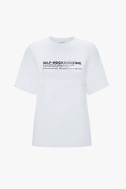 VICTORIA BECKHAM SLOGAN T SHIRT - WHITE