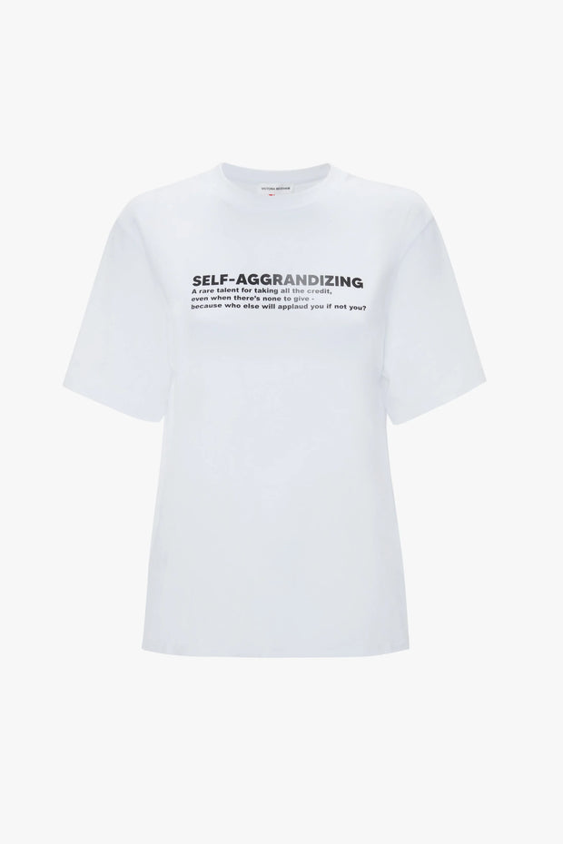 VICTORIA BECKHAM SLOGAN T SHIRT - WHITE